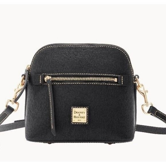 Dooney & Bourke Saffiano Domed Crossbody Black,Bag - Picture 1 of 6